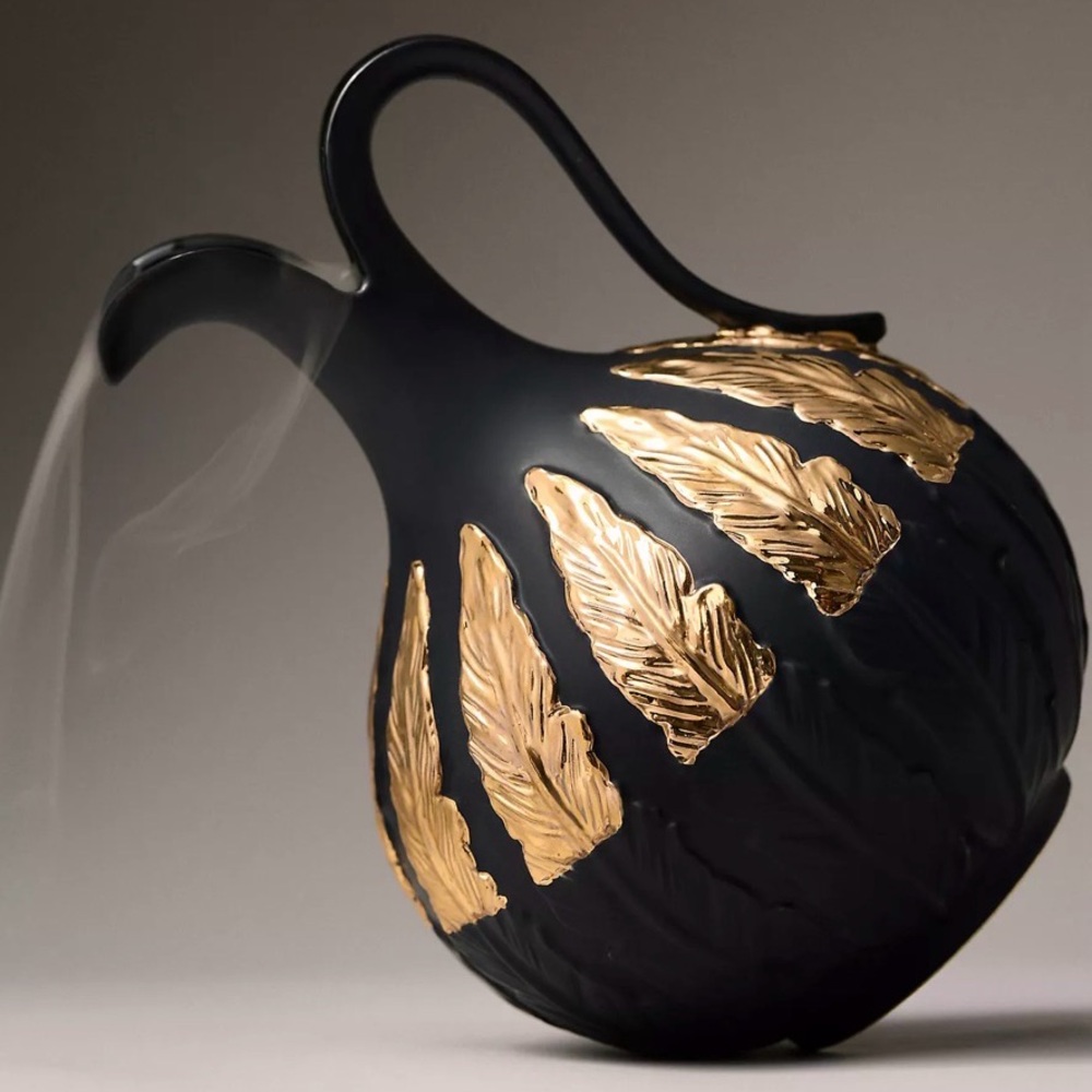 NEW Anthropologie Catherine Martin Midnight Creatures Glazed Stoneware Pitcher